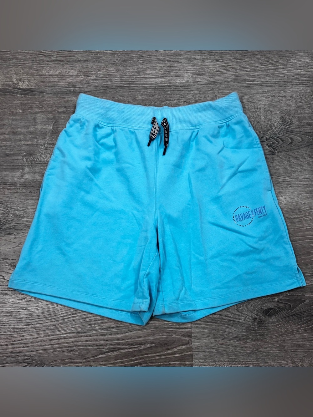 Savage X Fenty Bright Aqua Essential Terry Classic Knit Sweat-shorts Medium